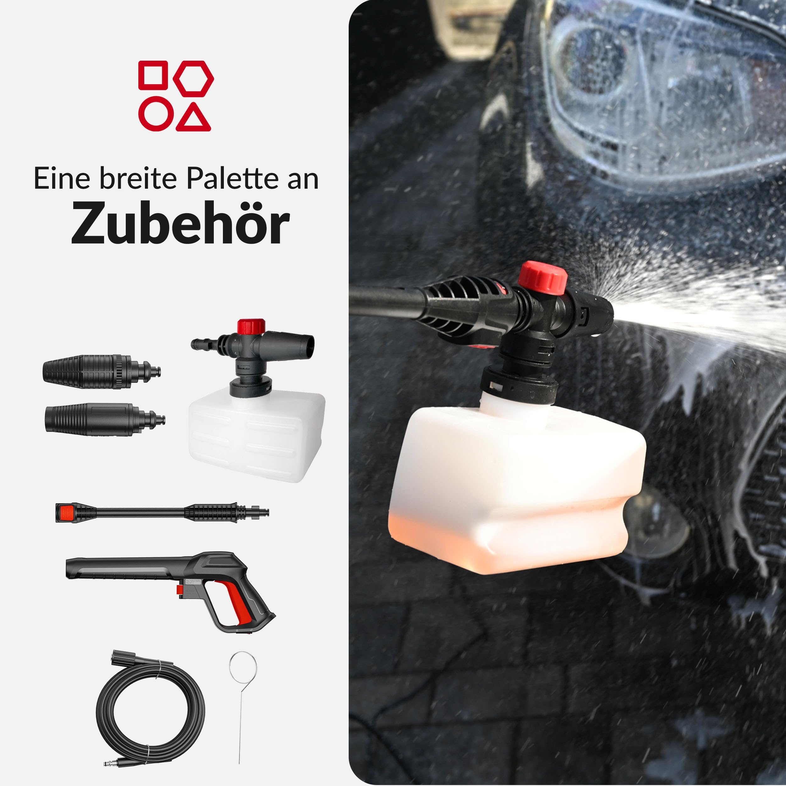 LEHMANN Hudson LGAPW-1814BPA-S Idropulitrice, Nero/Rosso