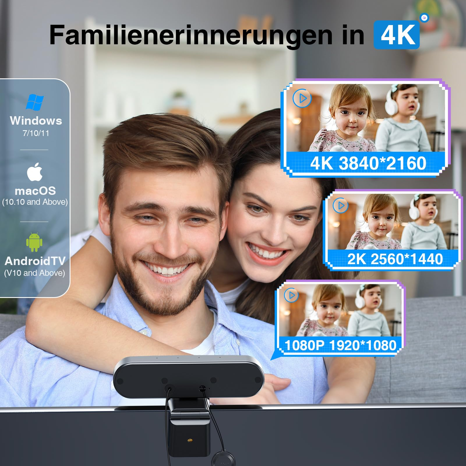 EMEET C980 PRO 4K per conferenze 3-in-1 Webcam