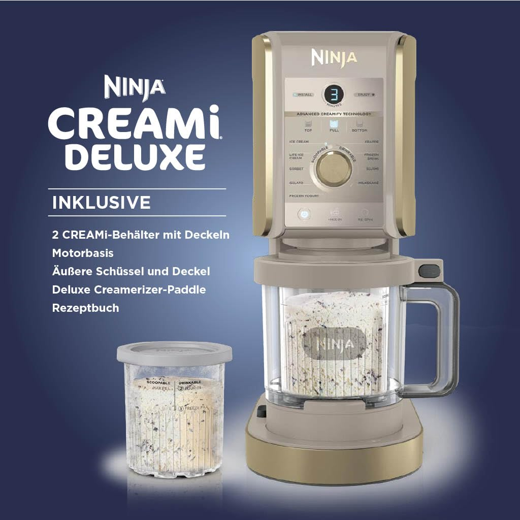 NINJA NC502EUSTGD Eismaschine (800 W, Gold)