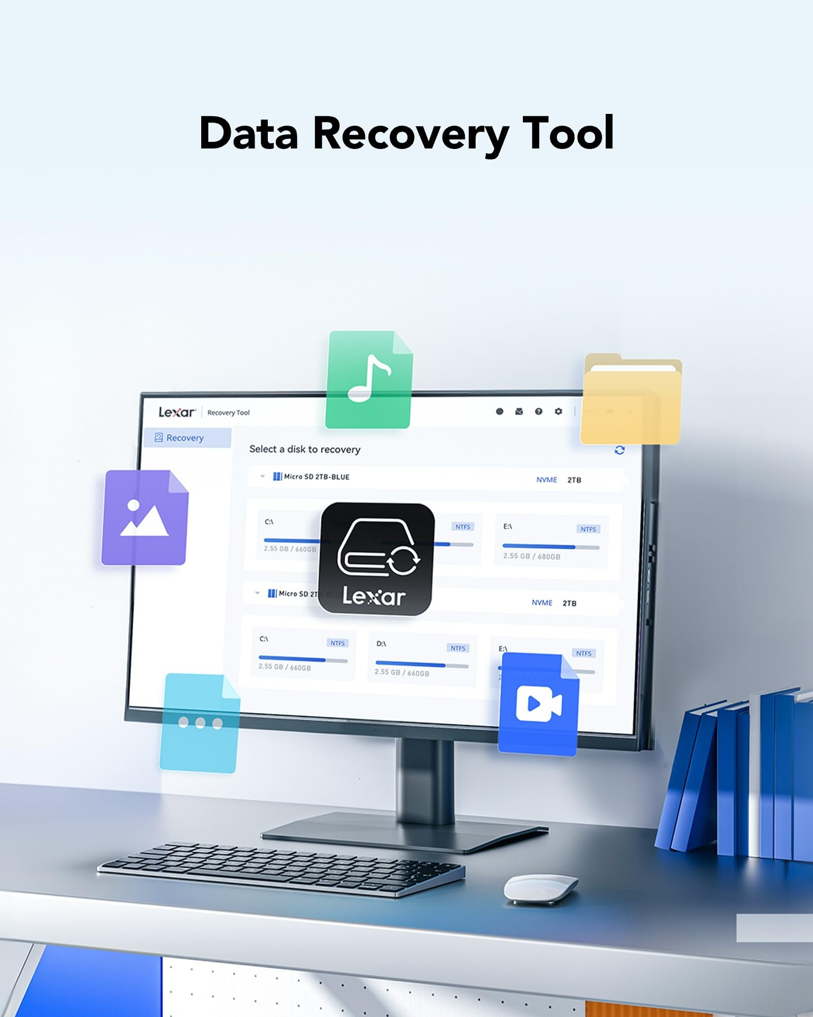 LEXAR Bleu, Micro-SDXC Carte mémoire, 2 TB