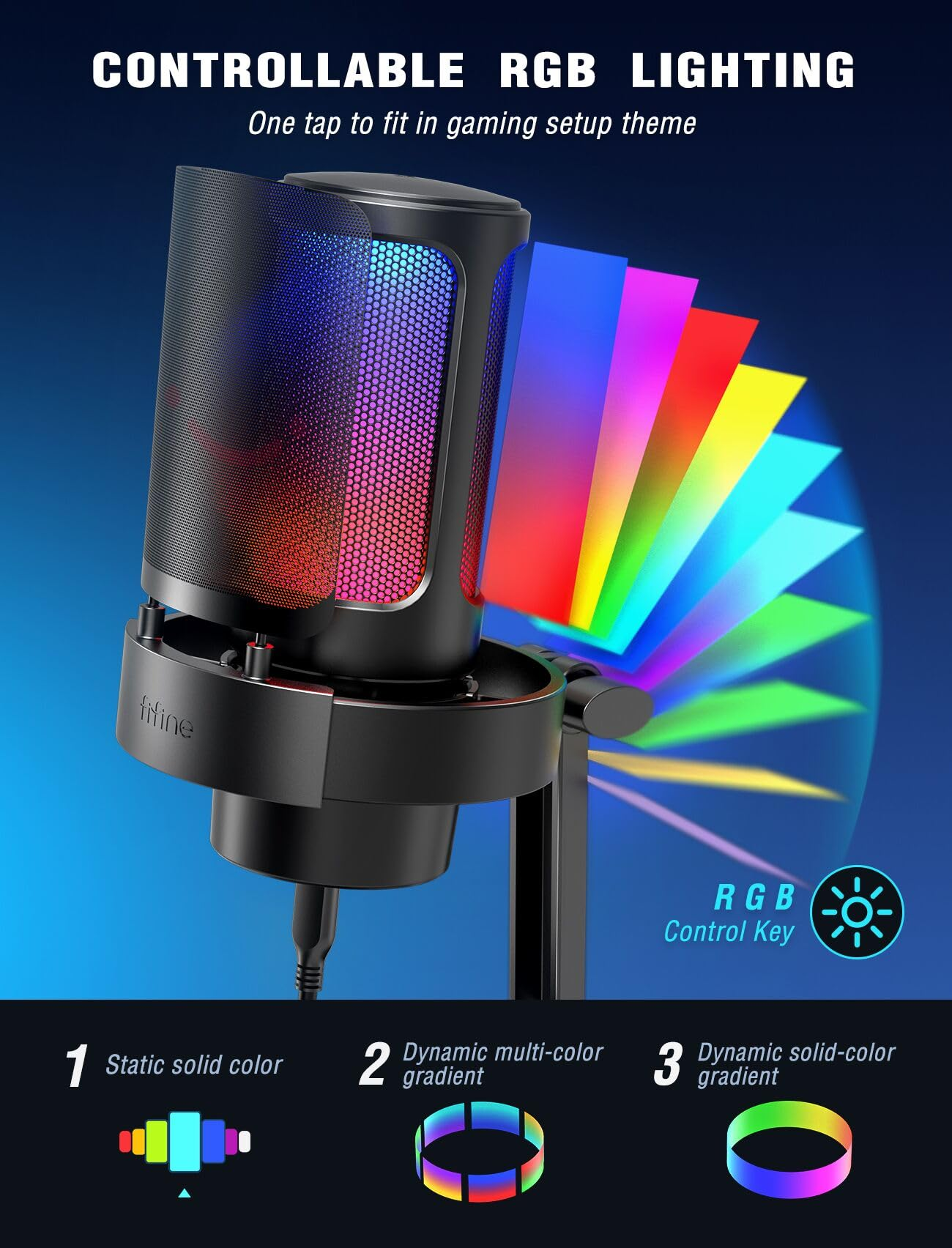 FIFINE A8 Microphone, Noir