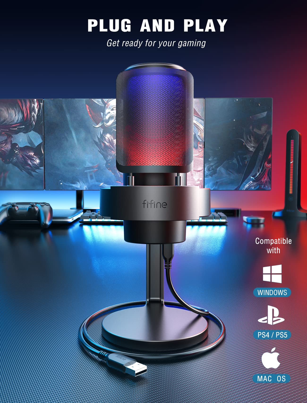 FIFINE A8 Microphone, Noir