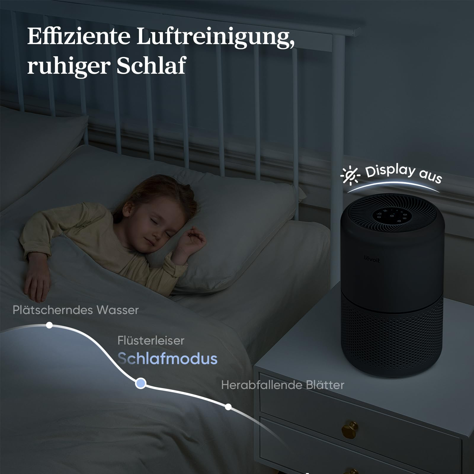 LEVOIT HEPA 258m³/h CADR Luftreiniger Schwarz (23 W)