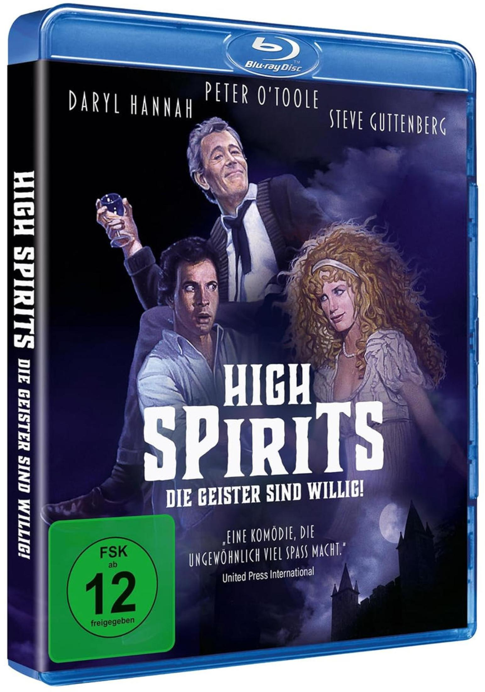 Blu-ray-Hülle des Films High Spirits mit Daryl Hannah, Peter O'Toole und Steve Guttenberg.
