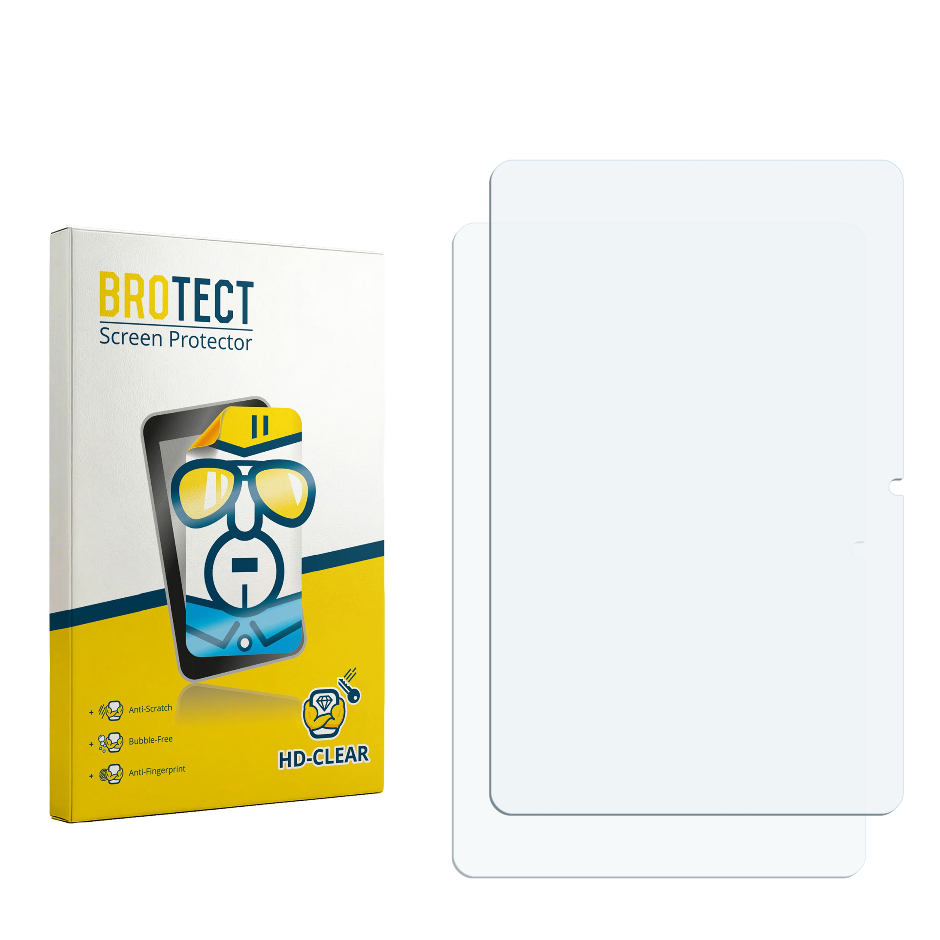 BROTECT HD-Clear Displayschutzfolie mit Verpackung auf weißem Hintergrund.