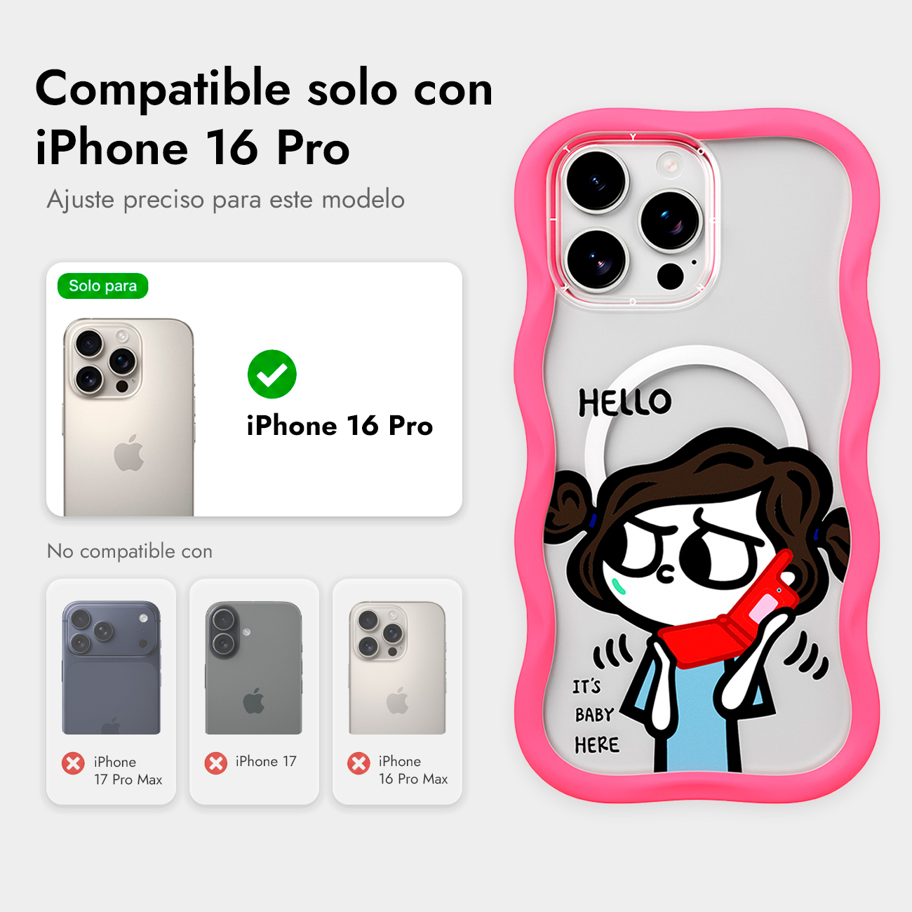Funda para móvil | YOUNGKIT iPhone 16 Pro, Compatible con Apple iPhone ...