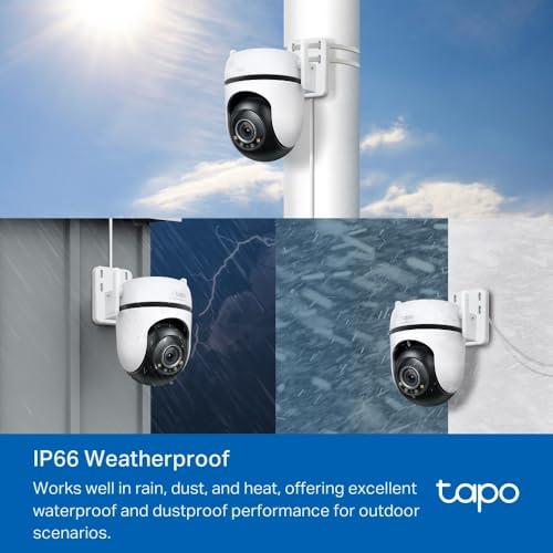 Telecamera di sicurezza da esterno resistente a pioggia, neve e sole.