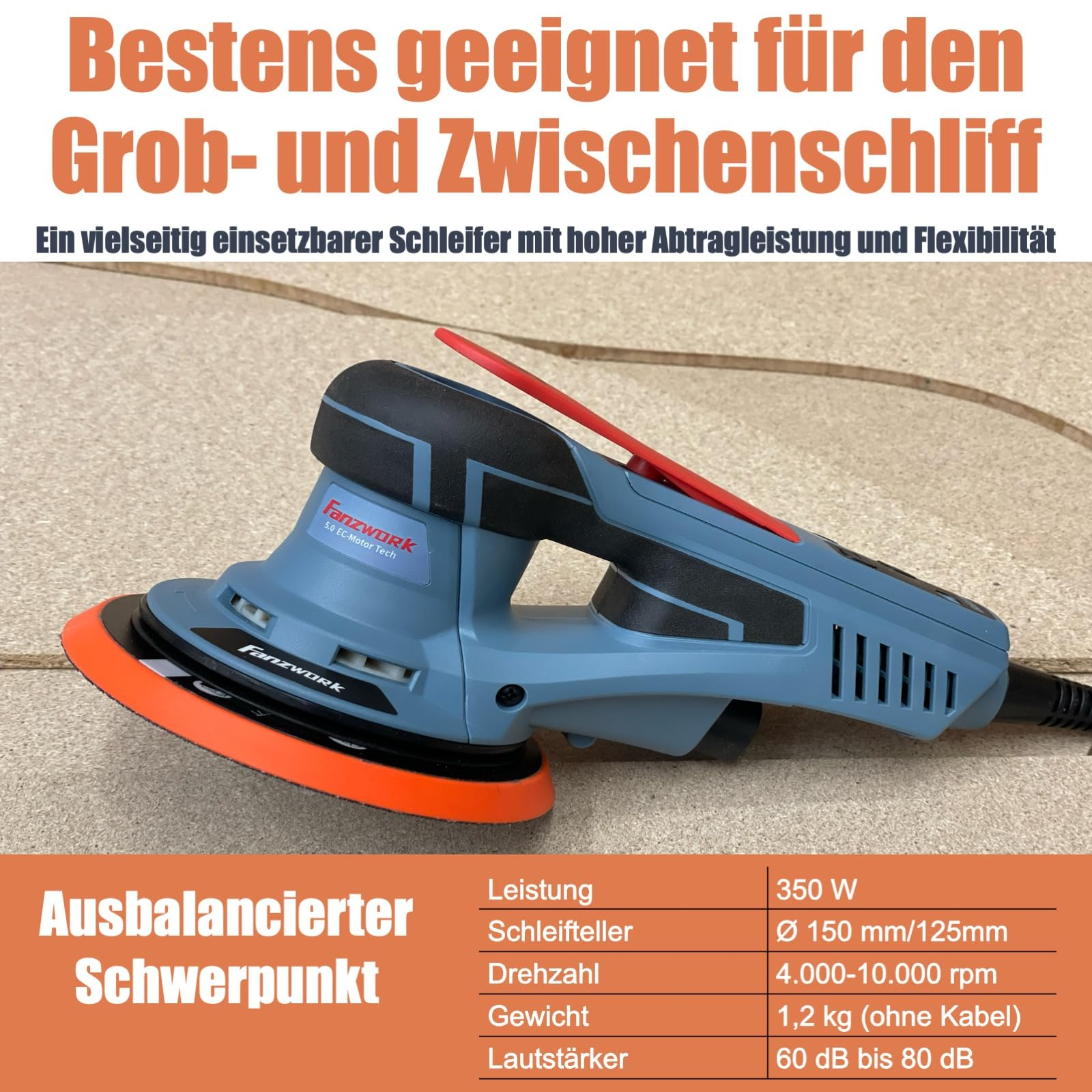 FANZTOOL HG0024 Exzenterschleifer