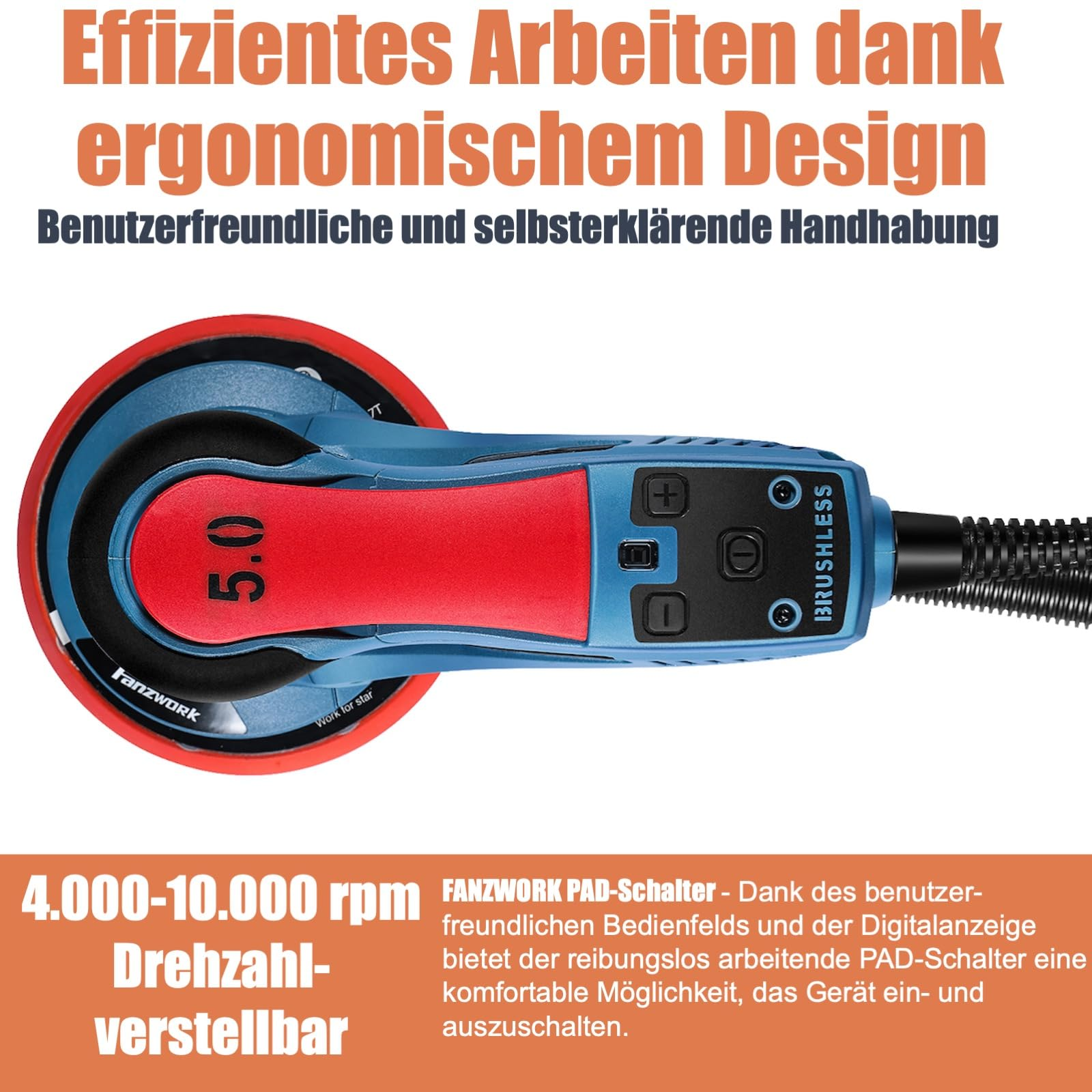 FANZTOOL HG0024 Exzenterschleifer