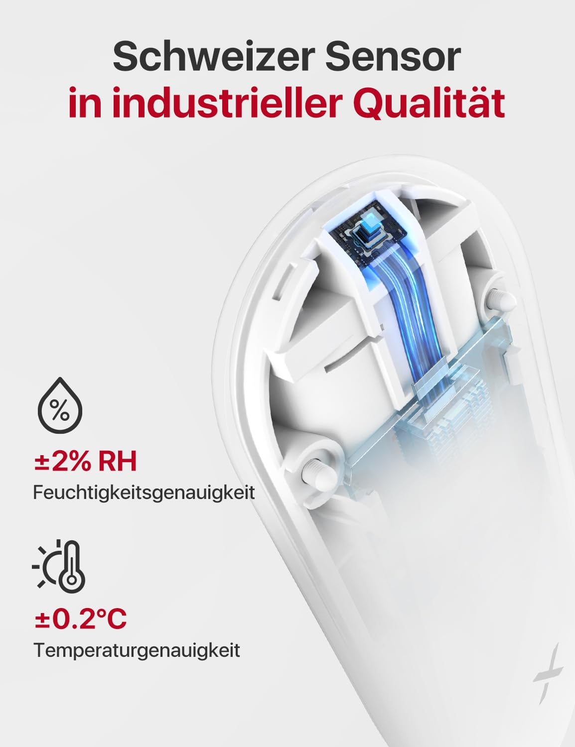 Capteur suisse de qualité industrielle avec haute précision d'humidité et de température.