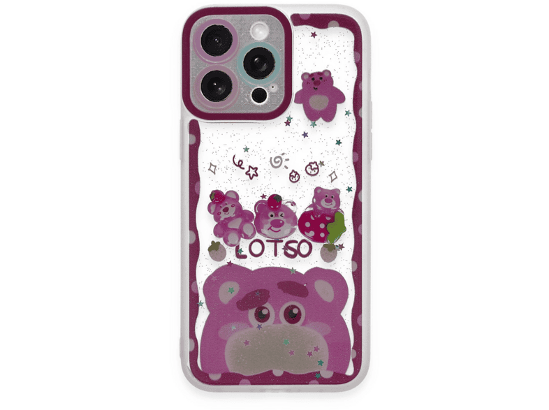 NEWFACE iPhone 14 Pro Uyumlu Sweet Desenli Silikon Kapak Telefon Kılıfı Pembe