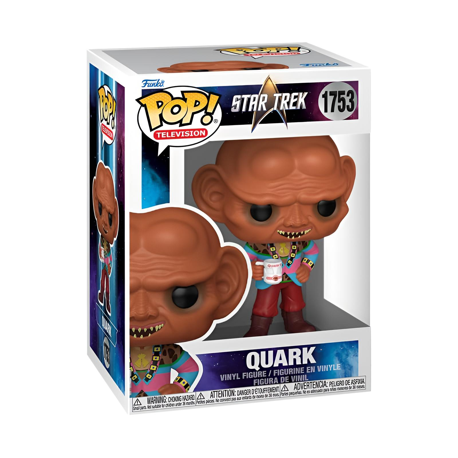 Figura de vinilo Funko Pop de Quark de Star Trek en su caja original con taza.