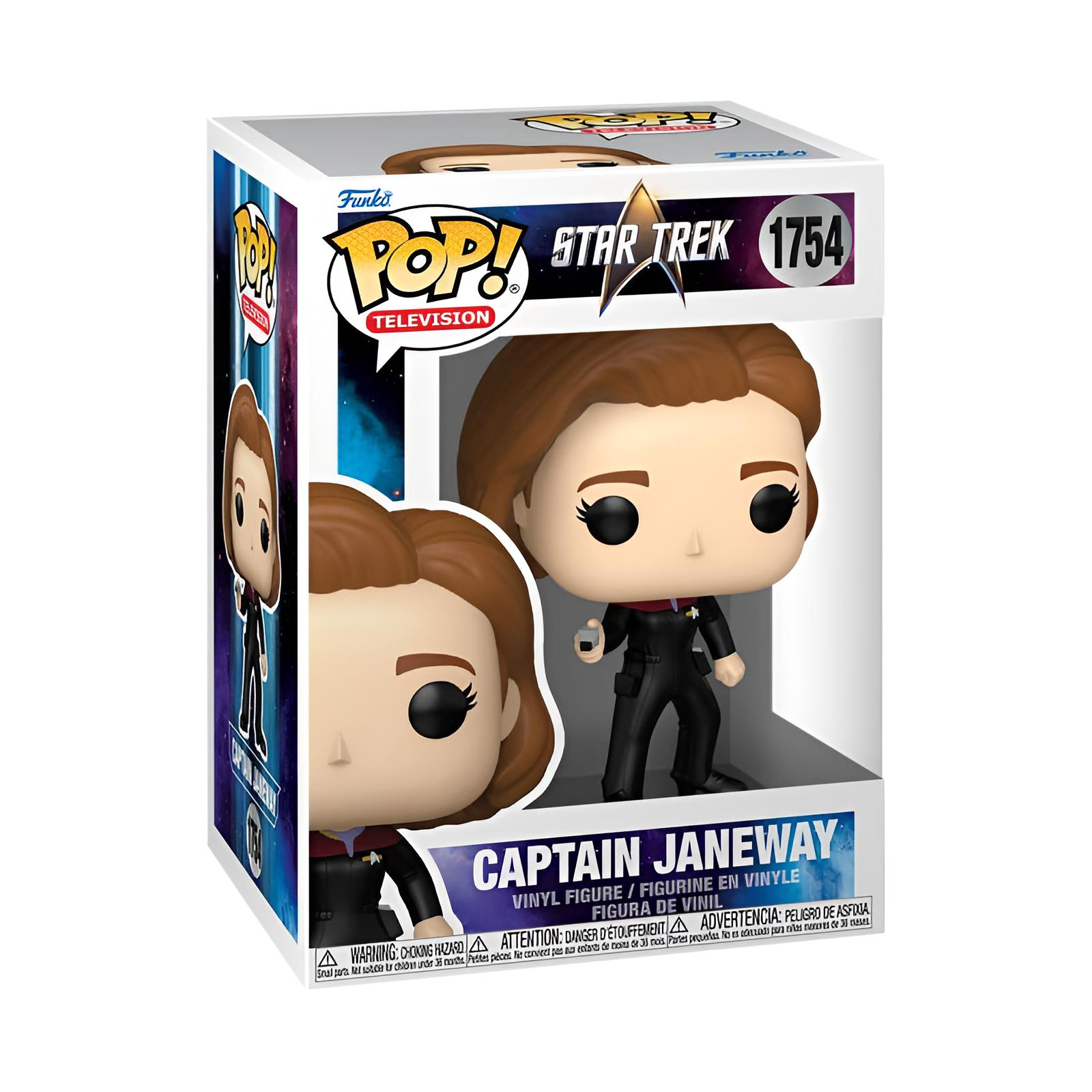 Figura de vinilo Funko Pop de Captain Janeway de Star Trek en su caja original.