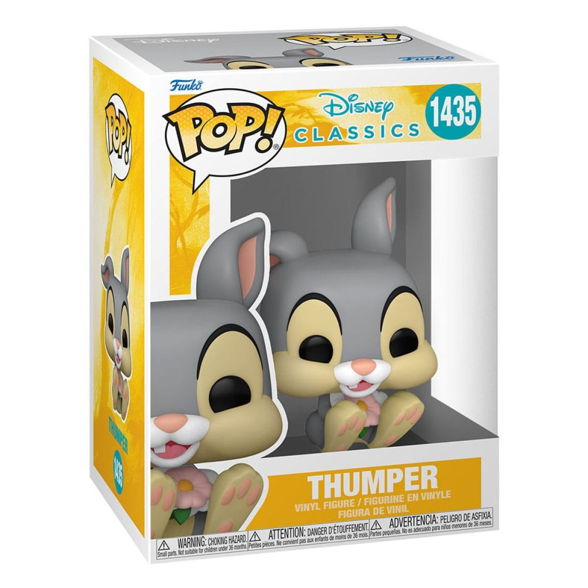 Figurka winylowa Funko Pop! Disney Classics Tuptuś w żółto-białym pudełku kolekcjonerskim.