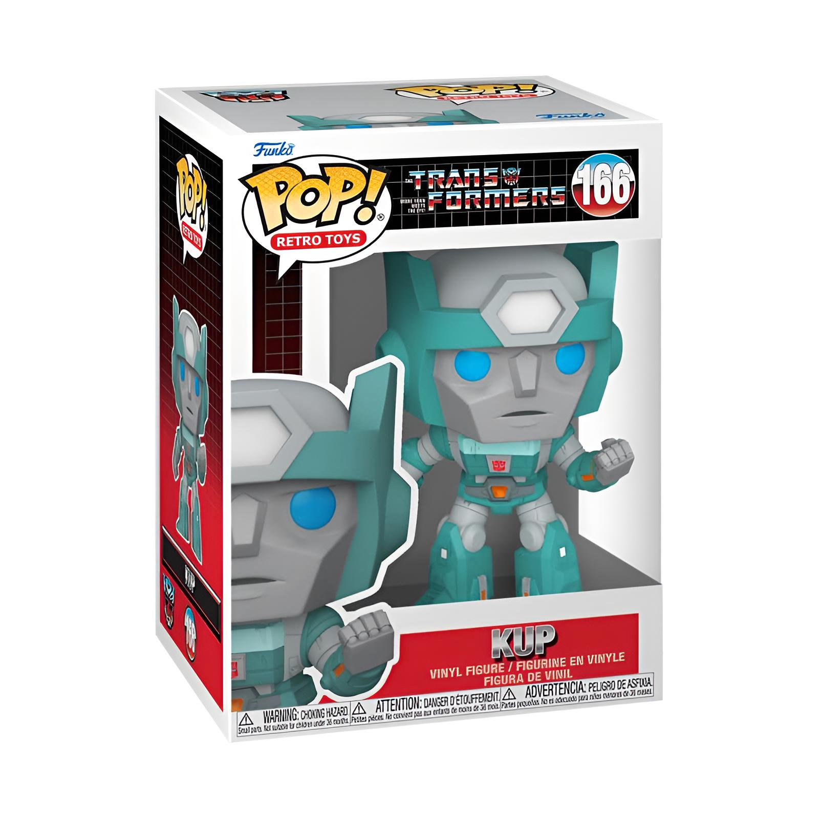 Transformers Kup Funko Pop Vinyl Figur in ihrer originalen Verpackung mit Fenstern.