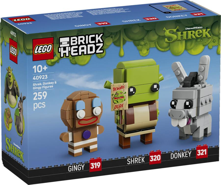 Shrek, EşiK ve Kurabiye Adam figürlü Lego BrickHeadz Shrek seti.