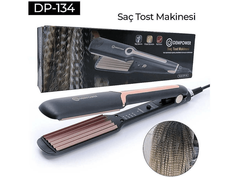 EVIMDEYOKYOK Tost Model Saç Düzleştirici Siyah