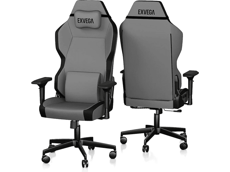 EXVEGA Andromeda Premium Kumaş Masajlı Profesyonel Oyuncu Koltuğu Gri