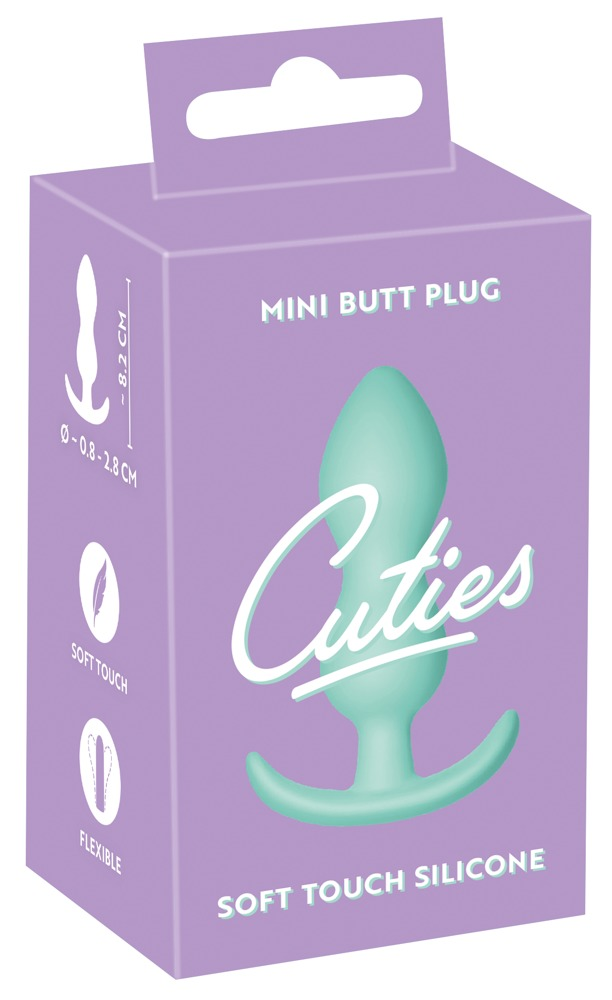 Lila Verpackung eines Minianalyvibrators mit der Aufschrift Cuties.