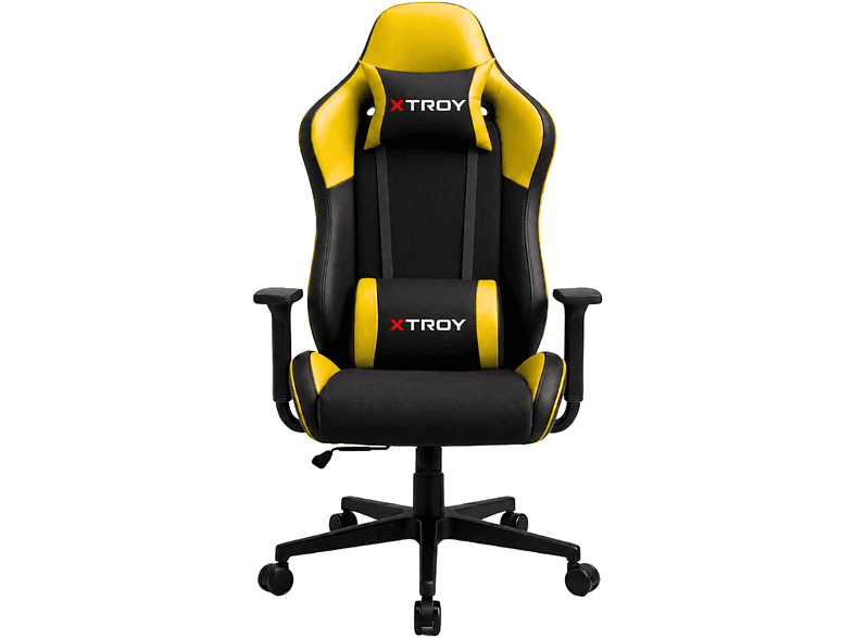 XTROY Bone Model 140° Yatan Kumaş Oyuncu Koltuğu Sarı