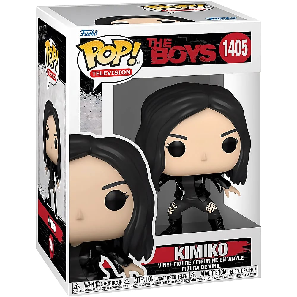 Figurine en vinyle Funko Pop de Kimiko de The Boys dans sa boîte.