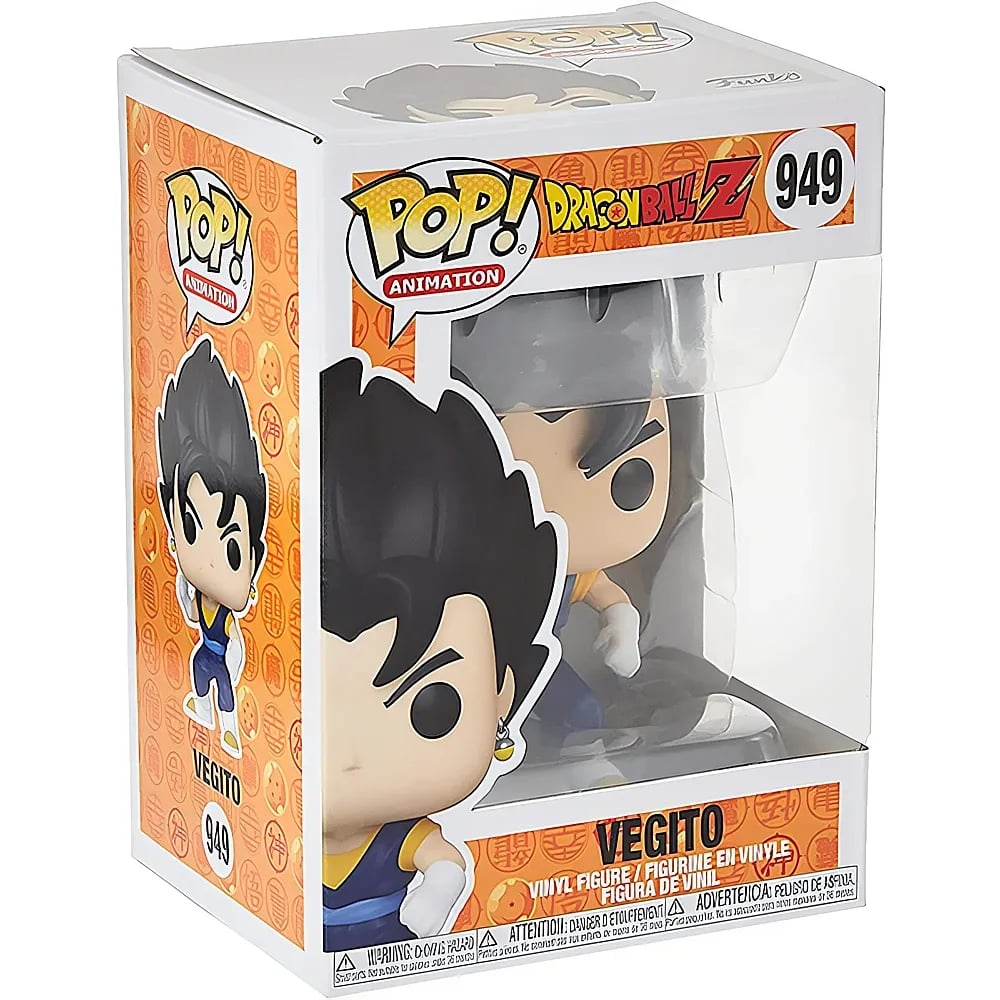 Dragon Ball Z Vegito Funko Pop Vinyl Figur Nummer 949 in einer orange-weißen Schachtel.