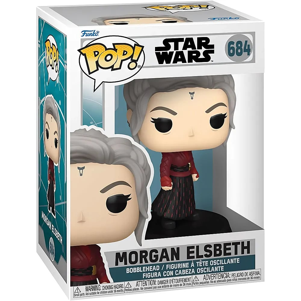 Figurka Funko Pop Star Wars Morgan Elsbeth bobblehead w pudełku.