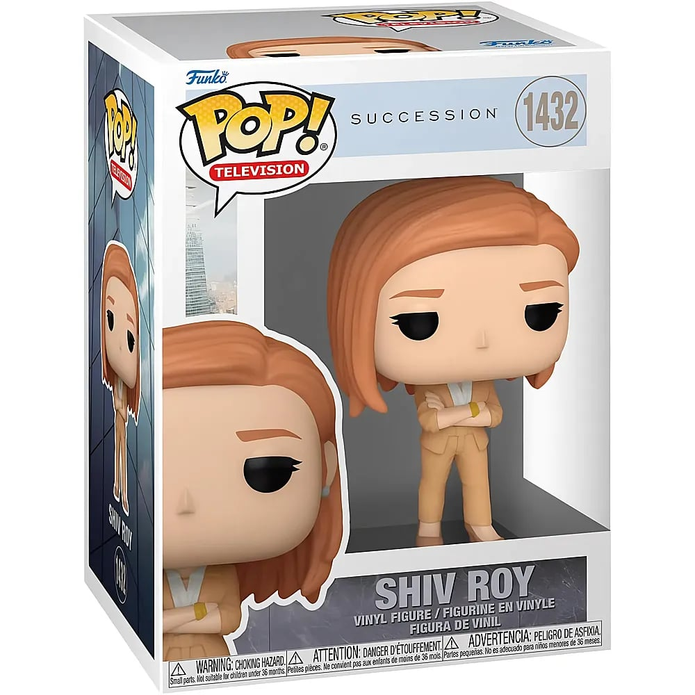 Funko Pop Figur von Shiv Roy aus Succession in Box.