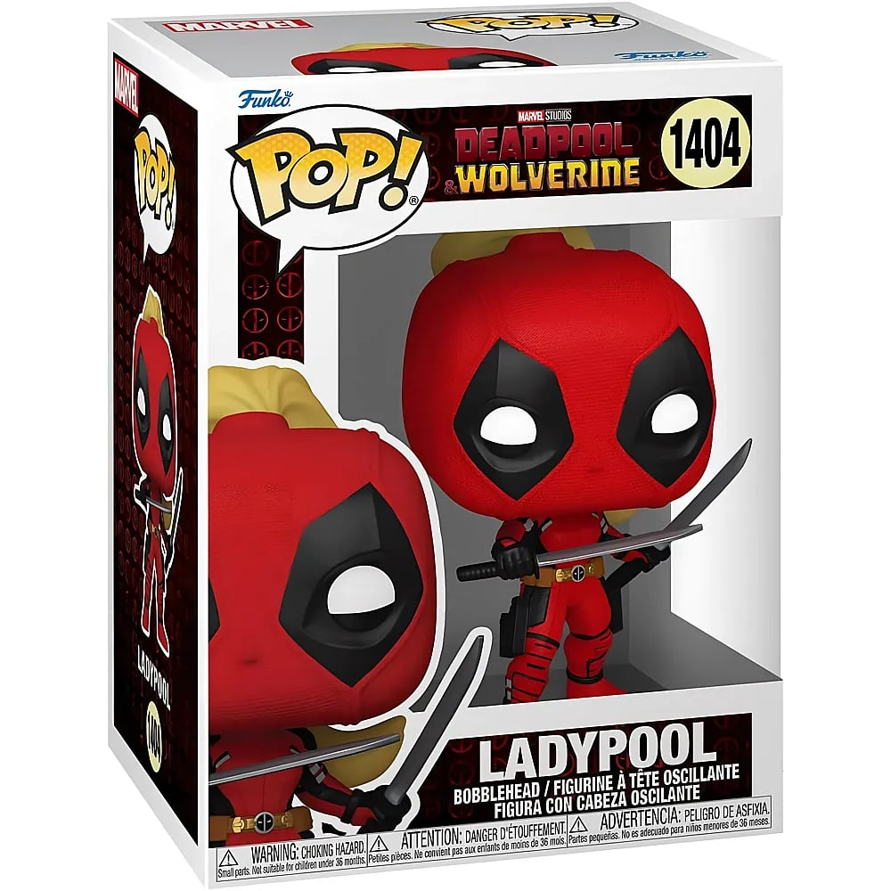 Figurka Funko Pop! przedstawiająca Ladypool z Deadpool & Wolverine w pudełku.