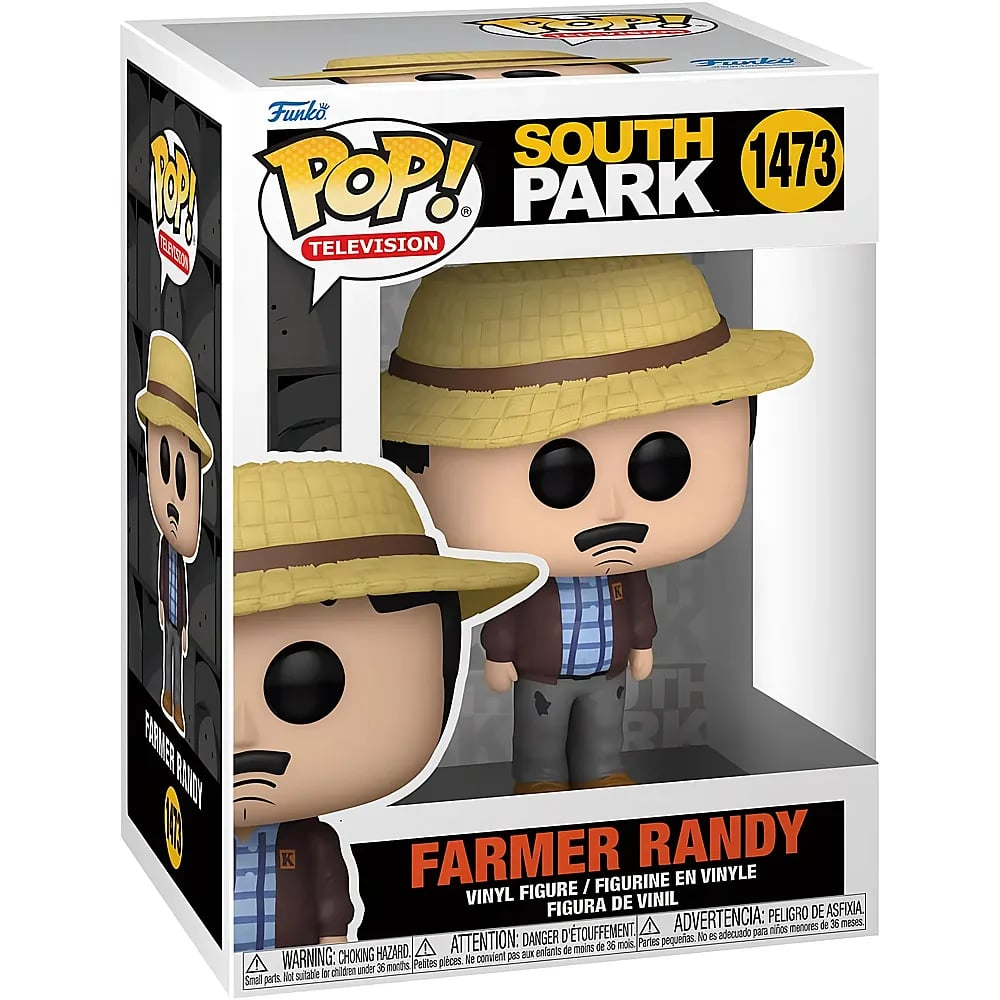 Figura de Funko Pop South Park Farmer Randy en caja.