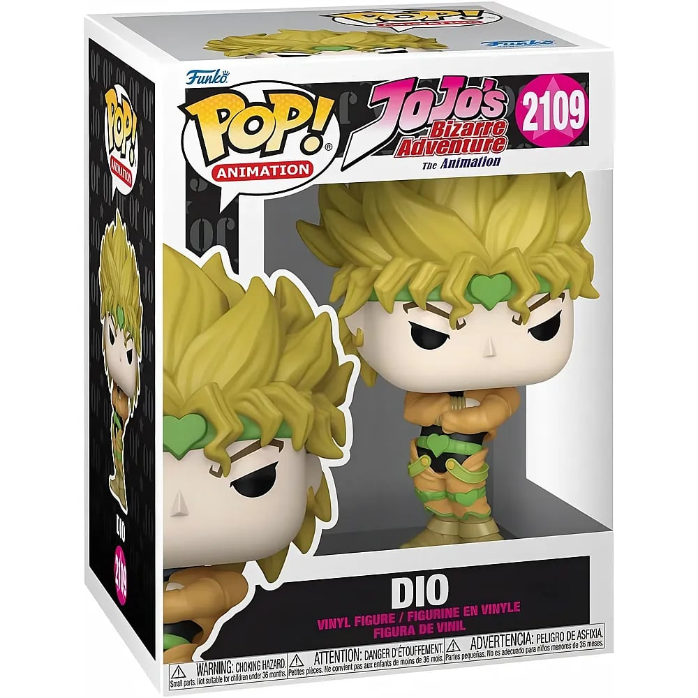 Winyli figurka Funko Pop Dio z JoJo's Bizarre Adventure w pudełku.