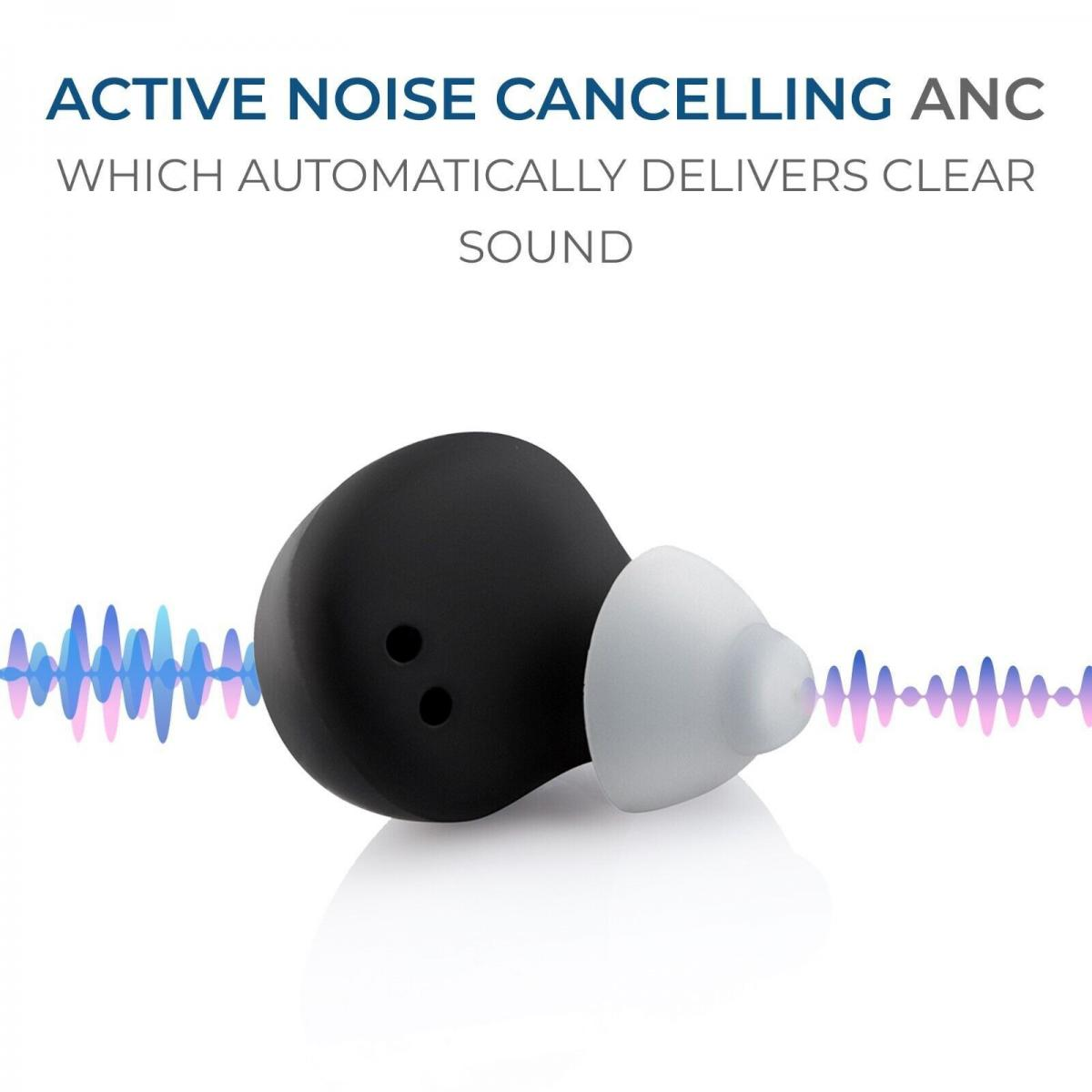 Aktive Geräuschunterdrückung für klaren Klang mit einem In-Ear-Kopfhörer.
