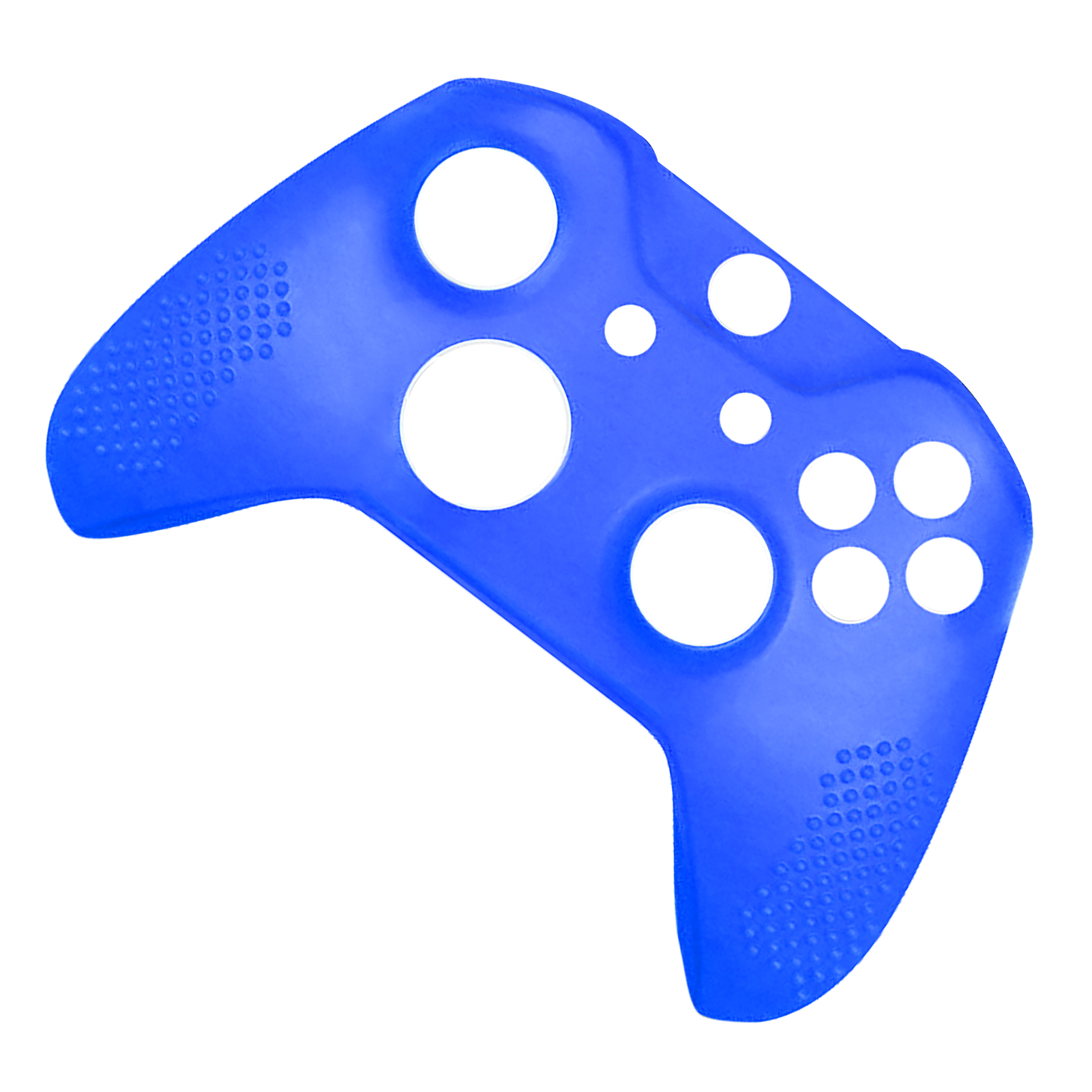 Eine hellblaue Silikon-Schutzhülle für einen Xbox-Gamecontroller vor schlichtem weißem Hintergrund.
