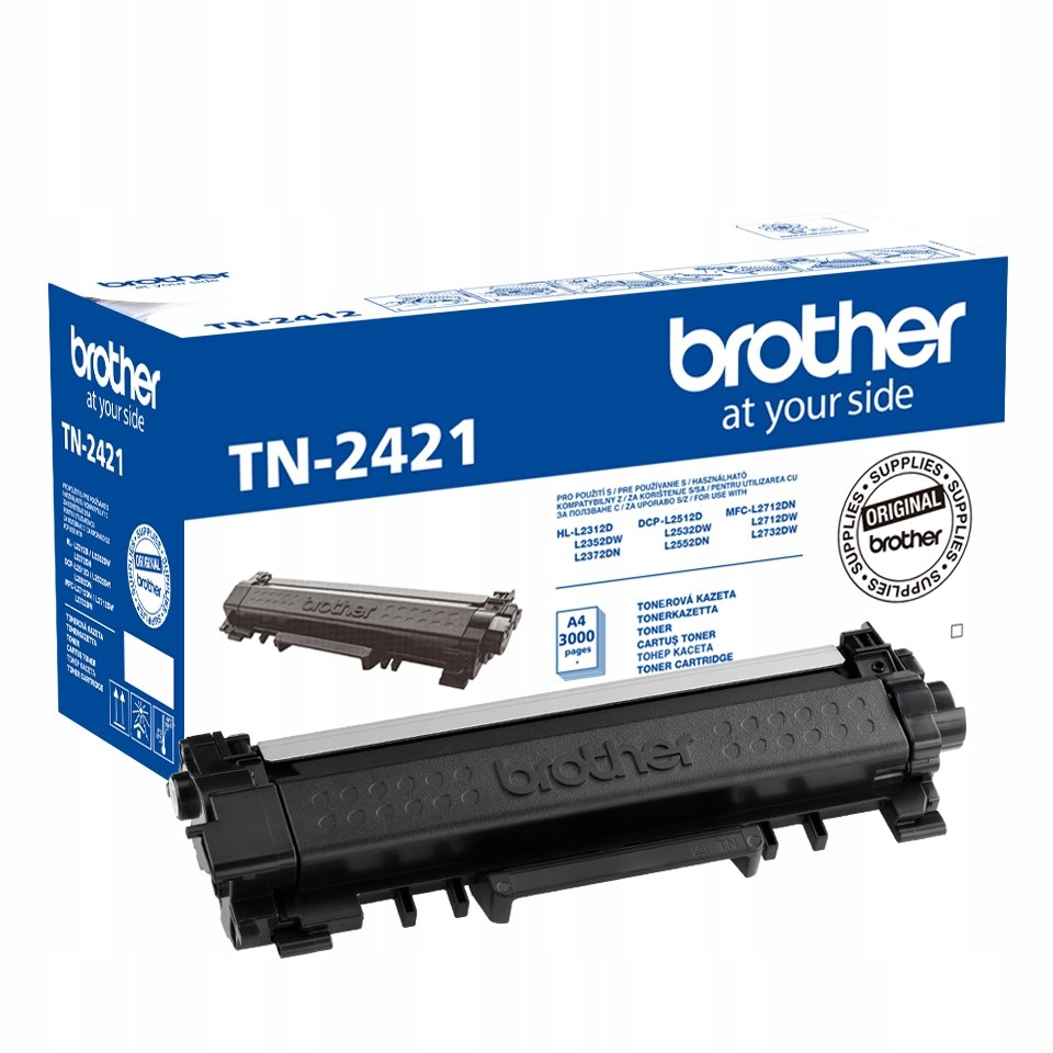 Kaseta z tonerem Brother TN-2421 w oryginalnym opakowaniu.