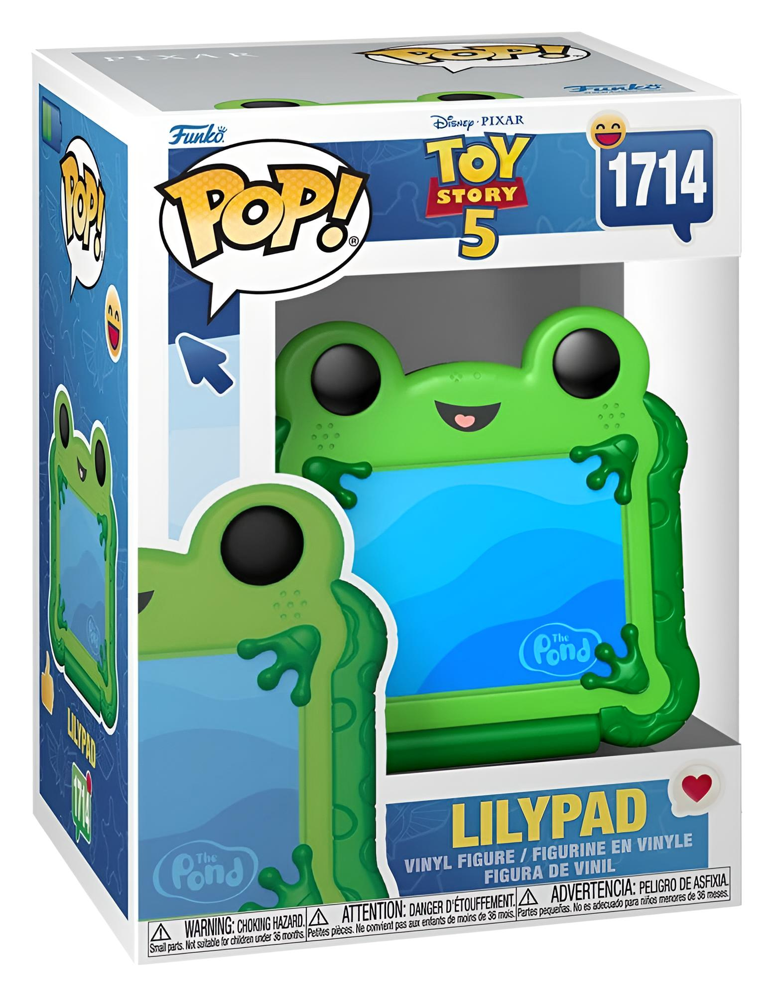 Toy Story 5 Lilypad Funko Pop Figur in einer blau-weißen Schachtel.