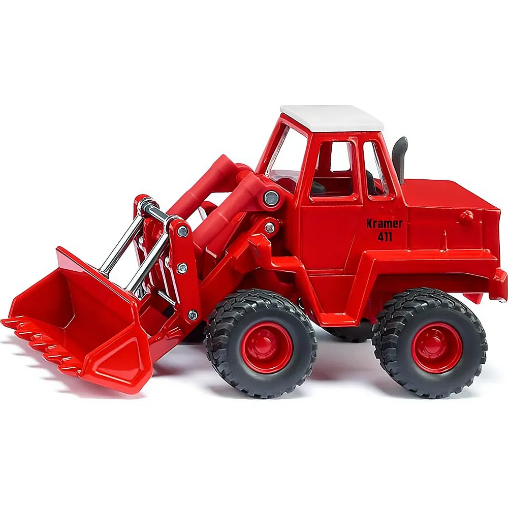 Roter Kramer 411 Radlader Spielzeug mit Schaufel.