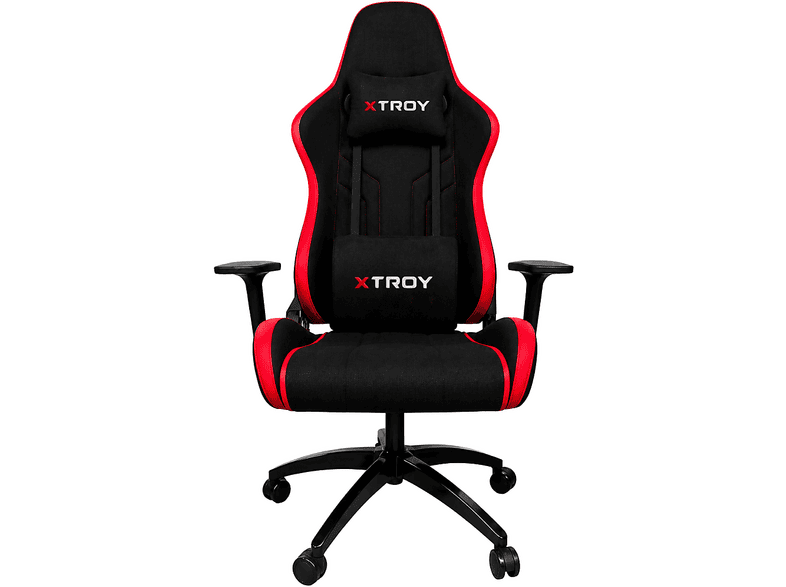 XTROY Ghost Model 180° Yatan, Kumaş Oyuncu Koltuğu Kırmızı