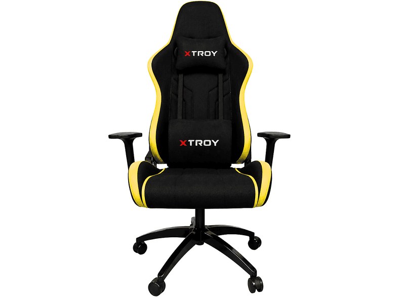 XTROY Ghost Model 180° Yatan, Kumaş Oyuncu Koltuğu Sarı
