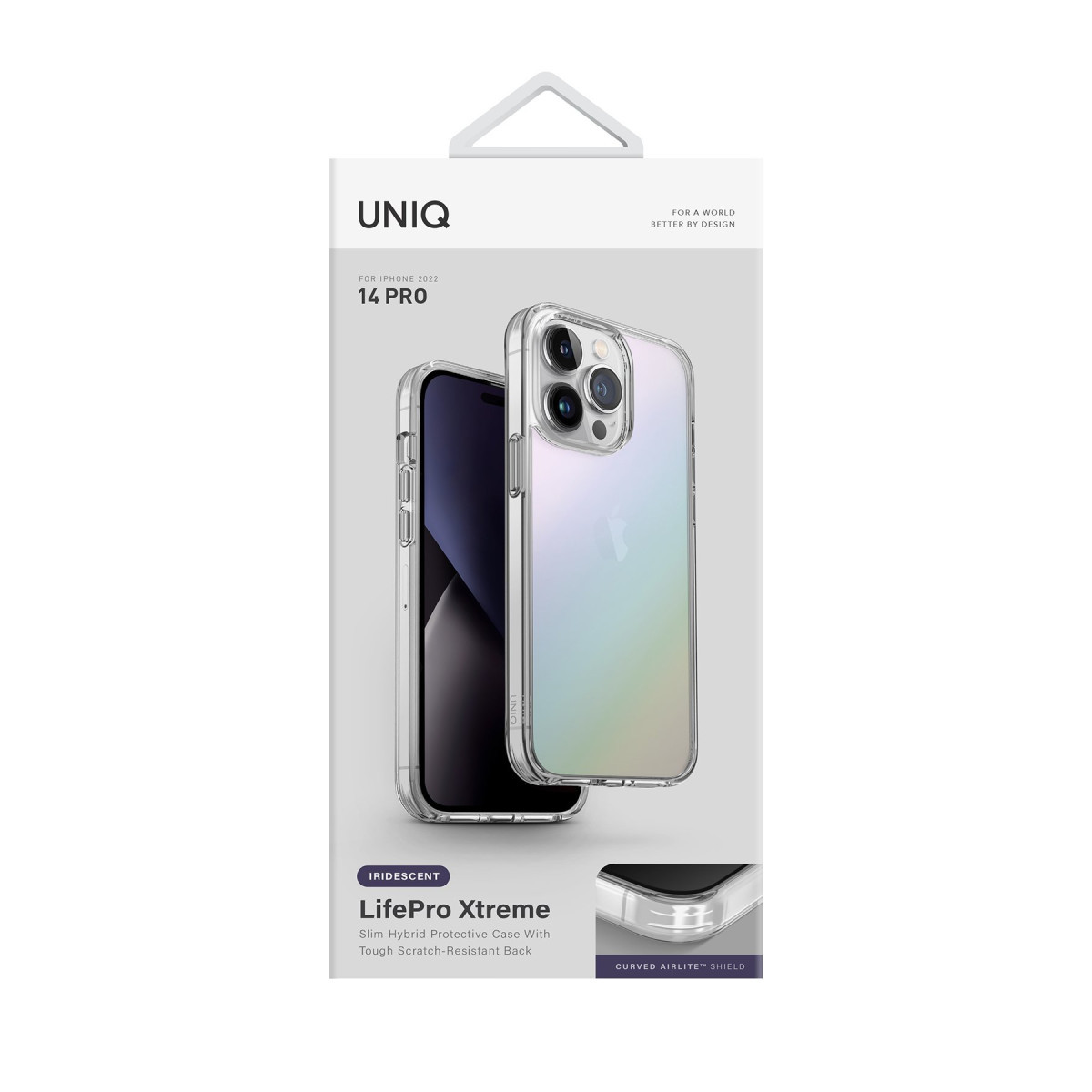 Yanardöner kaplamalı iPhone 14 Pro koruyucu kılıf ambalajı.