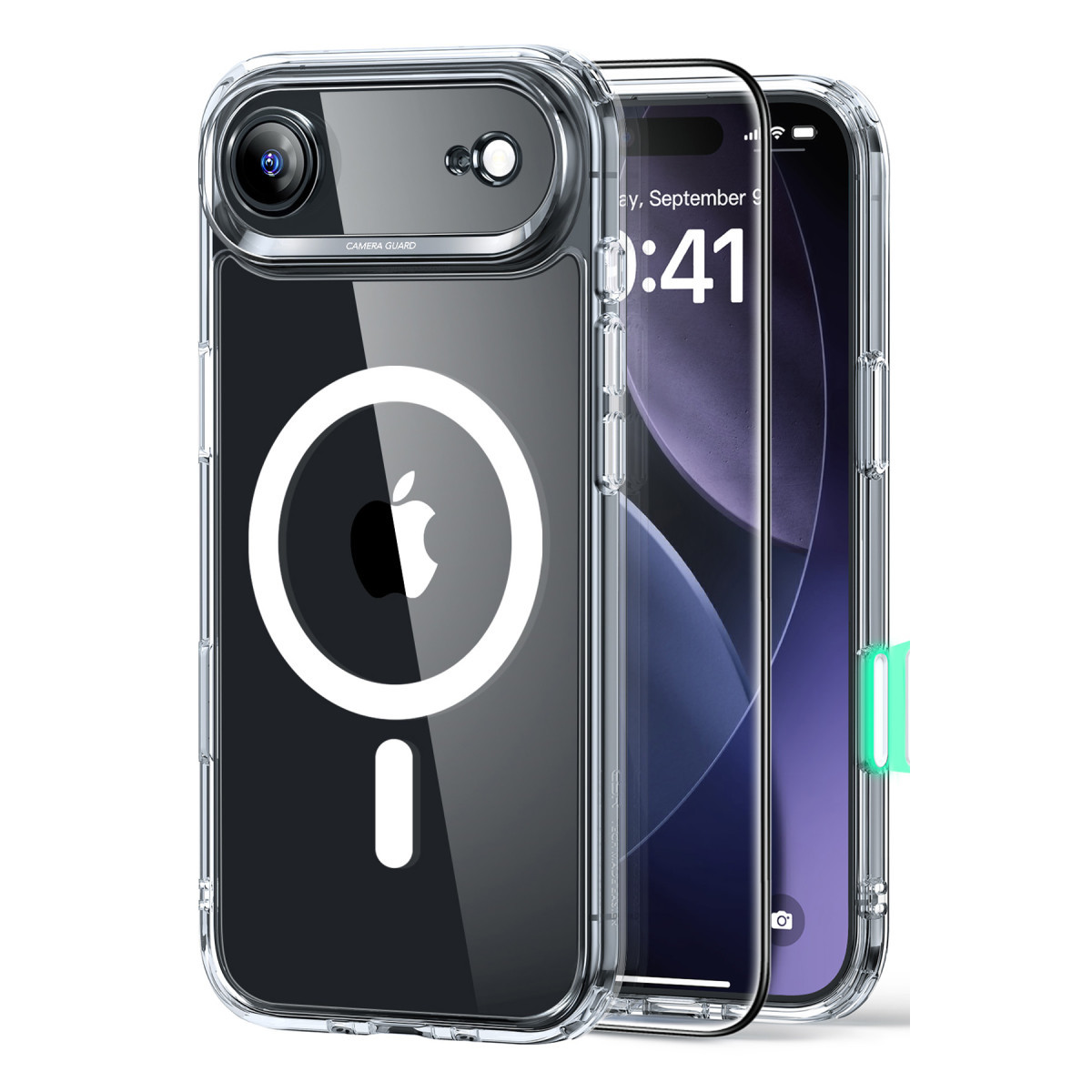 ESR Apple iPhone 17 Air Uyumlu Classic Hybrid Magsafe Kapak + Cam Hediyeli Set Telefon Kılıfı Şeffaf