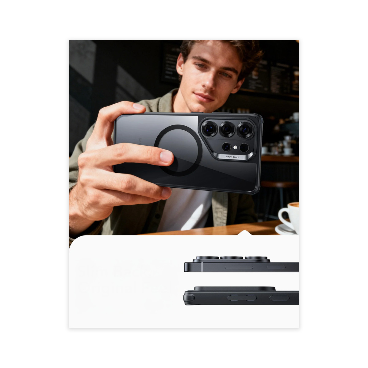 ESR Samsung Galaxy S26 Ultra Uyumlu Classic Hybrid Magsafe Kapak Telefon Kılıfı Siyah