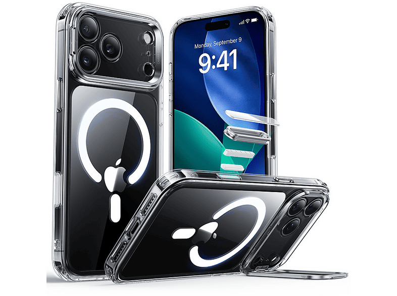 ESR Apple iPhone 17 Pro Uyumlu Classic Hybrid Magsafe Standlı Kapak Telefon Kılıfı Şeffaf