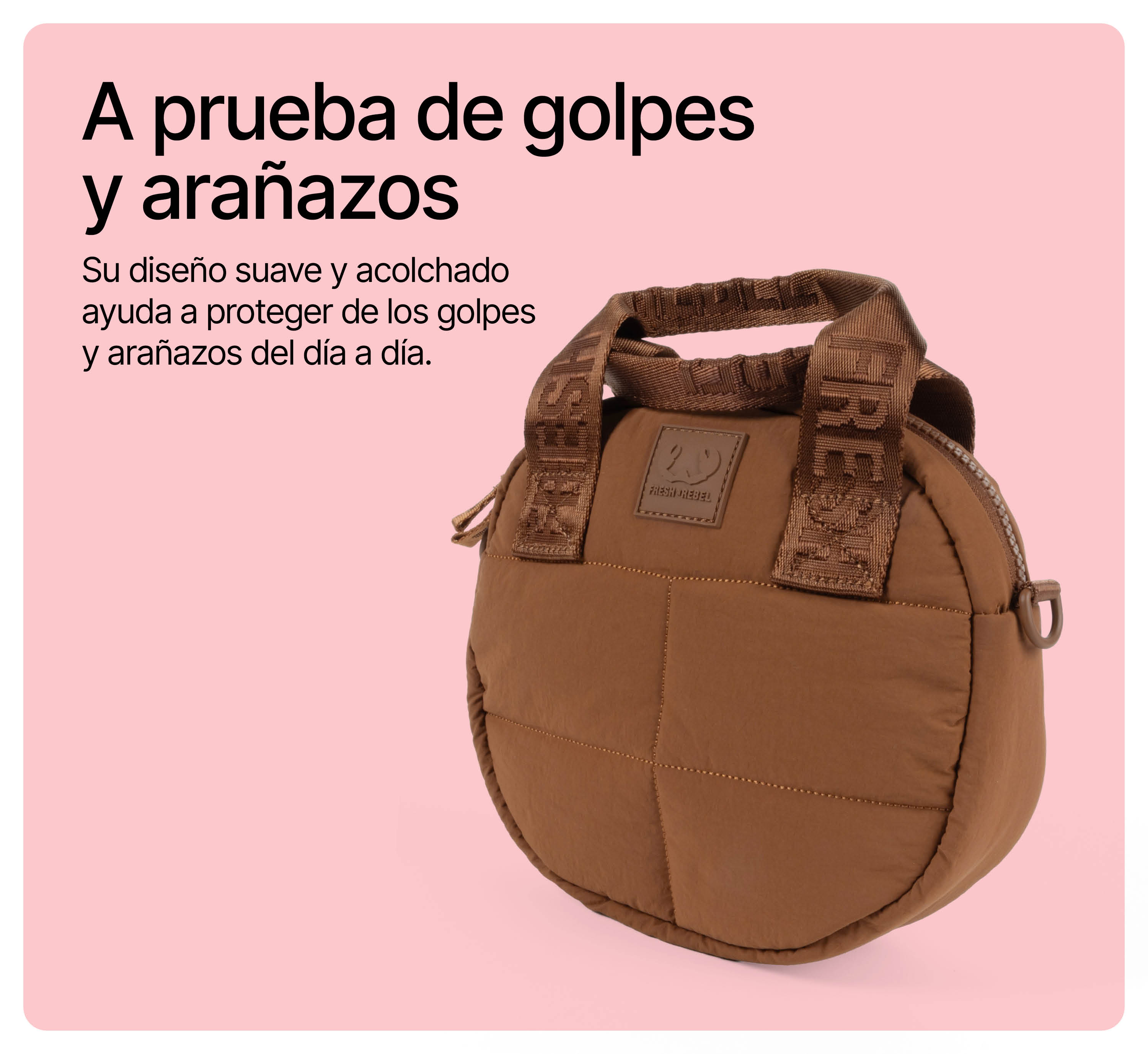 Funda para auriculares  - Coze Tone, Funda Acolchada para Auriculares FRESH ‘N REBEL, Latte Brown