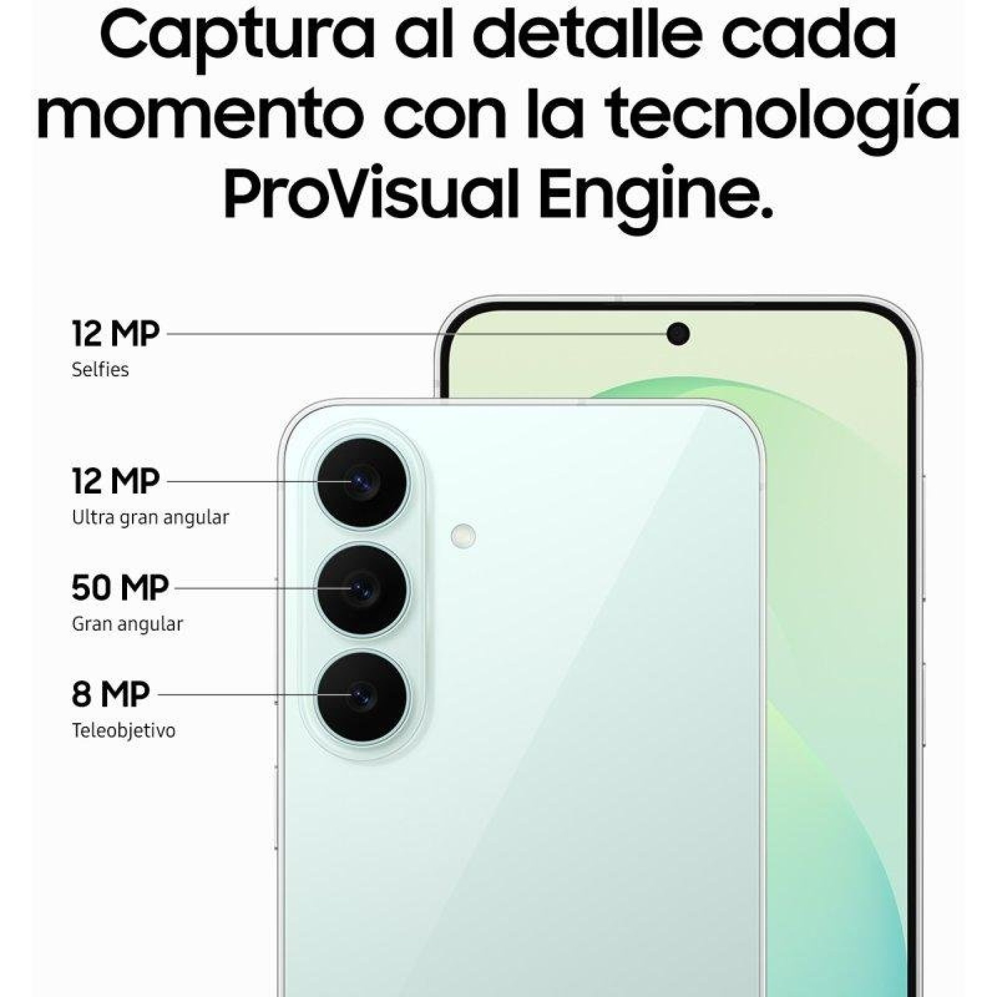 Diagramm zeigt die Kamera-Spezifikationen eines modernen Smartphones mit drei Rückkameras.
