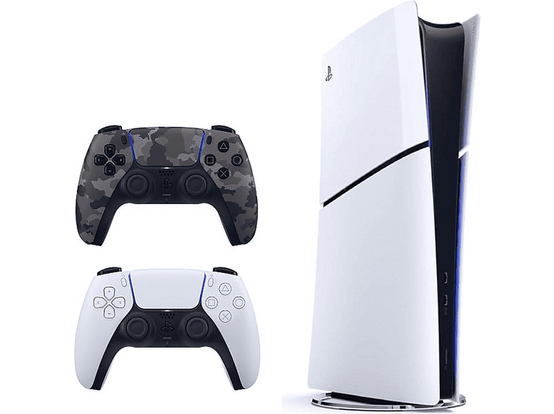 SONY Playstation 5 Slim Digital 825 GB + 2. Kamuflaj Dualsense İthalatçı Garantili Oyun Konsolu Beyaz