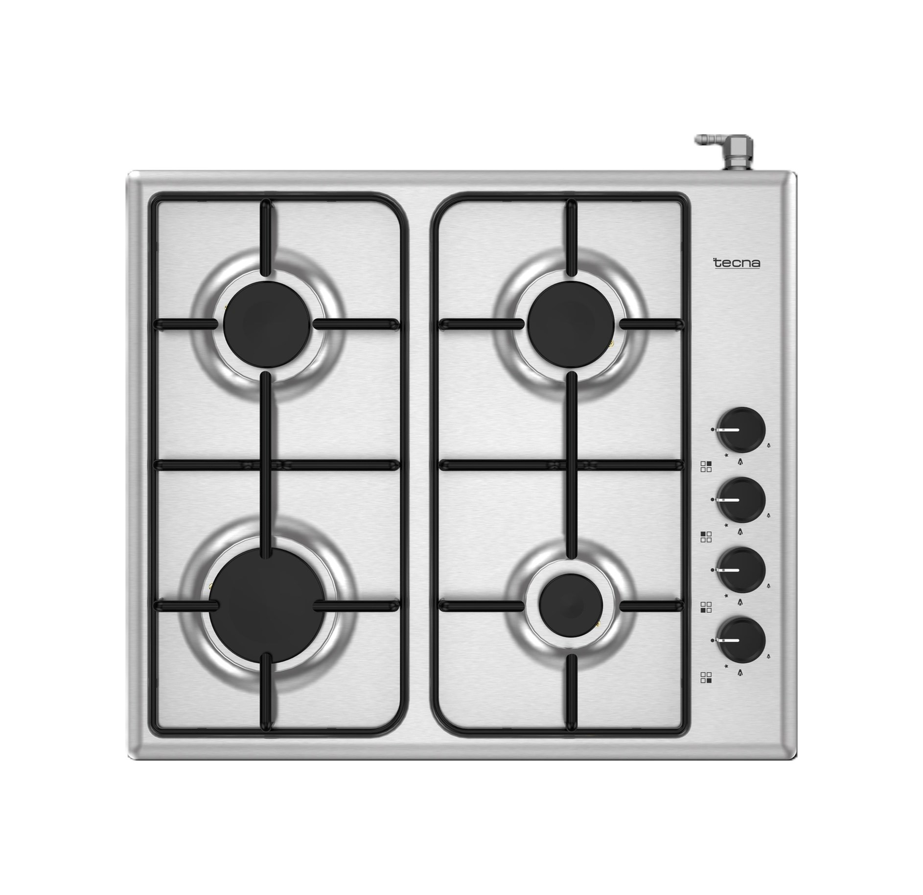 TECNA SÜO 604X 4 Gözlü Gazlı Doğalgazlı Set Üstü Ocak Inox