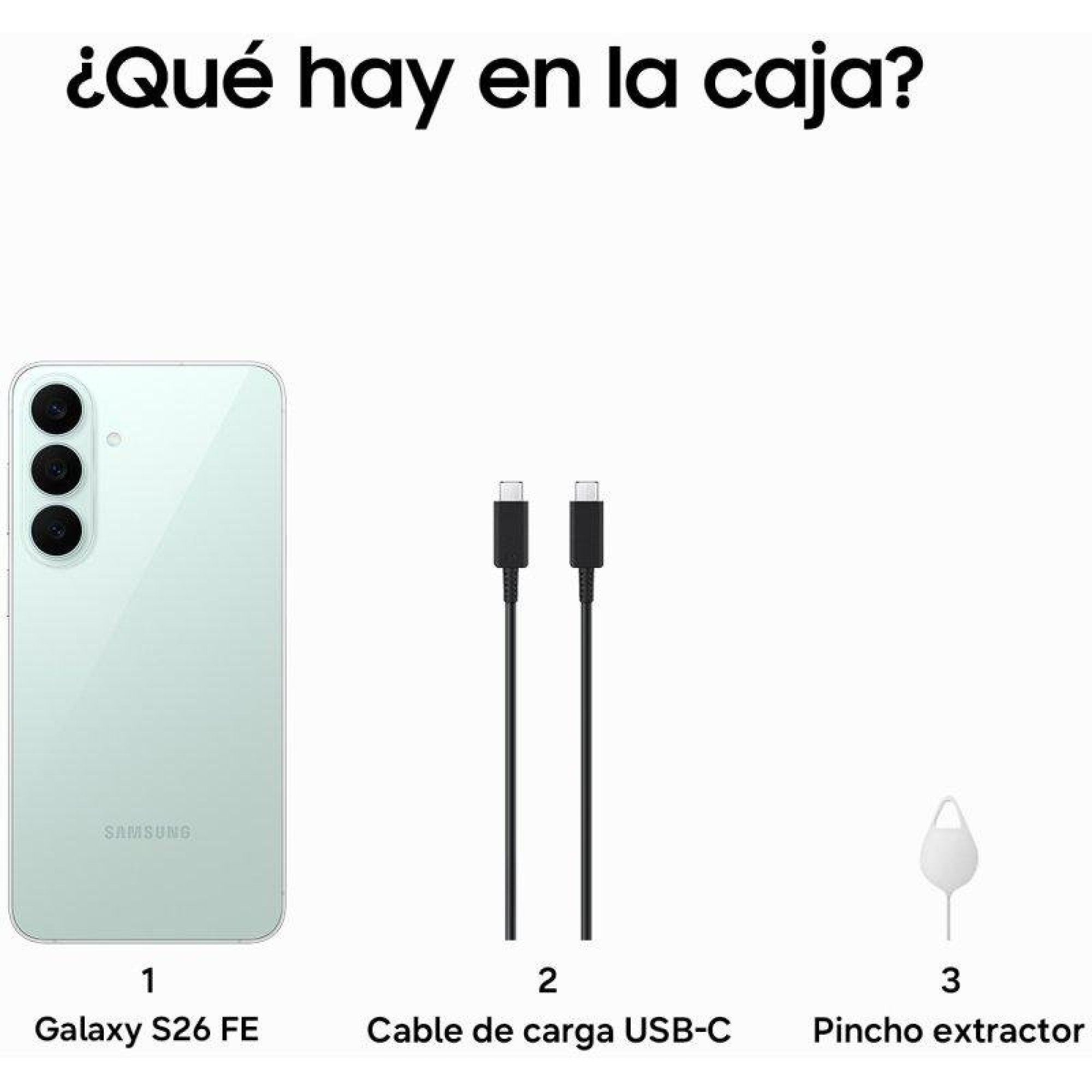 Infografik mit Smartphone, USB-C-Kabel und SIM-Nadel sowie spanischem Text.