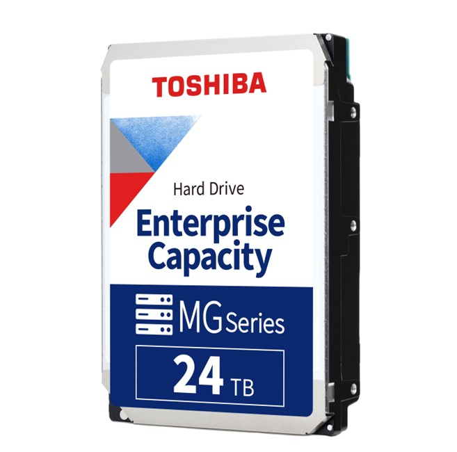 24 TB kapasiteli Toshiba MG Serisi kurumsal sabit disk.