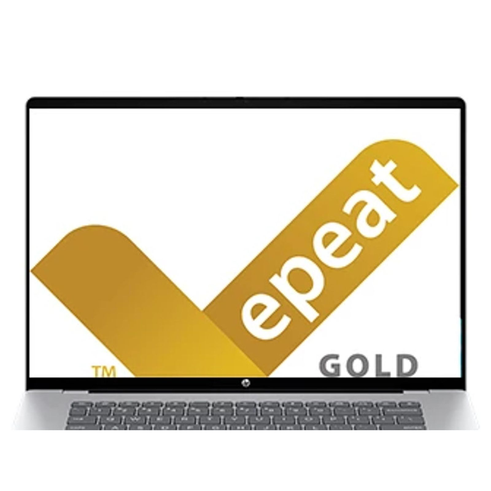 Laptop mit EPEAT Gold Logo auf dem Bildschirm.