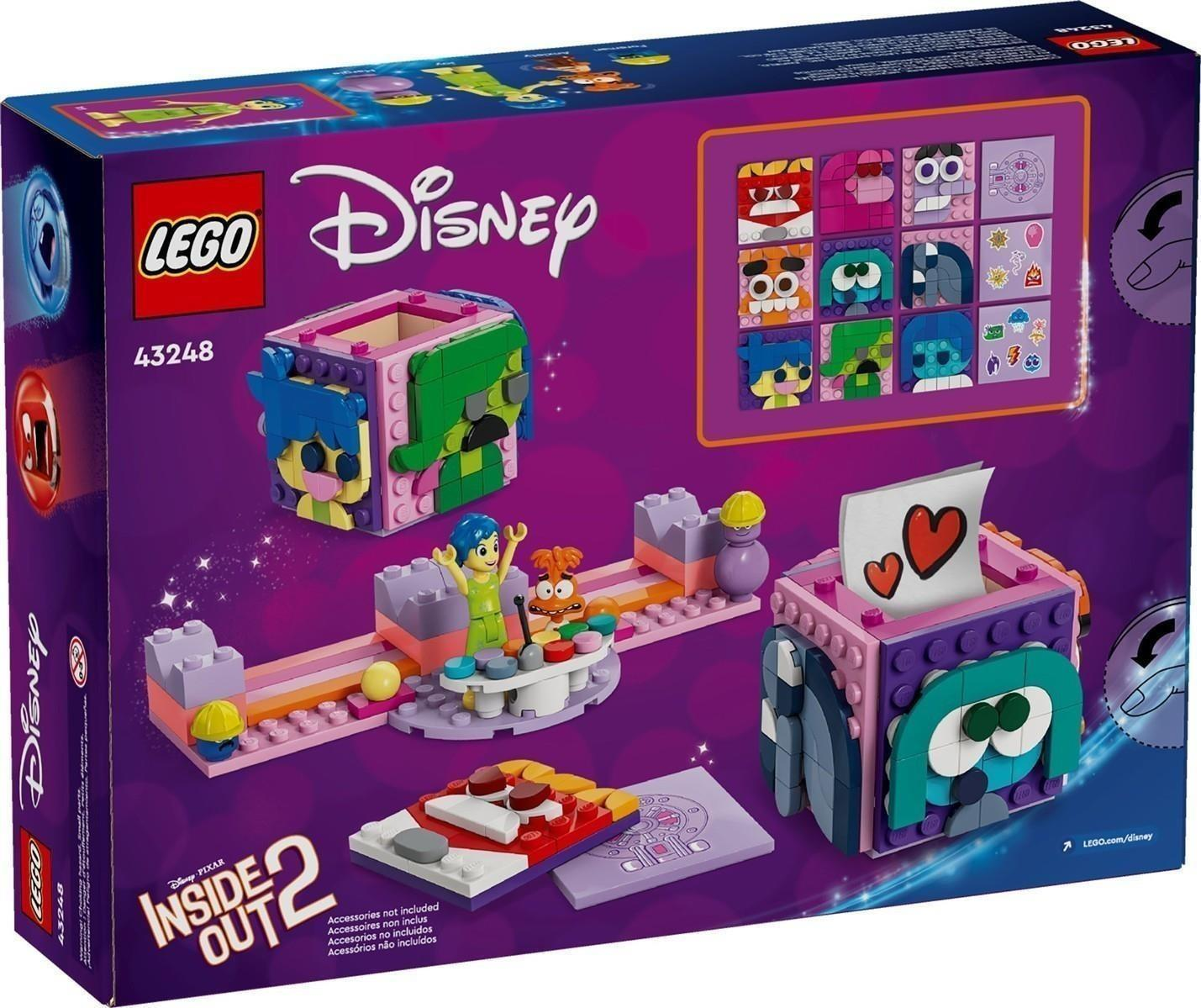 LEGO Disney Inside Out 2 Set mit bunten Bausteinen und Charakteren auf der Verpackung.